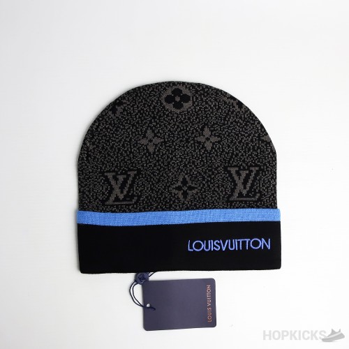 LV Monogram Blue Grey Beanie